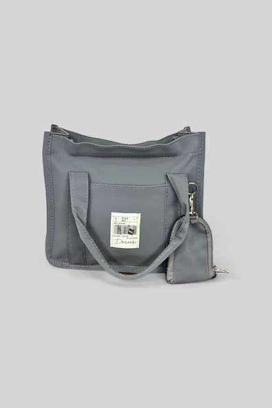 Me-vo Gri Renkli Kadın El ve Omuz Çantası ürün görseli