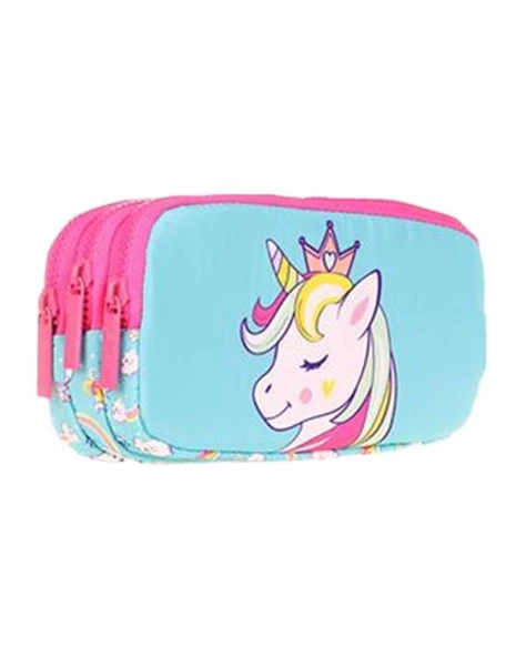 Kaukko Kids 3 Bölmeli Kalem Çantası Toys Unicorn L8155 - 2