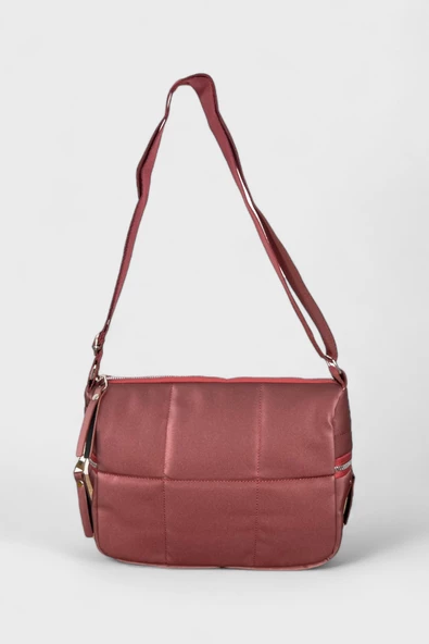 Me-vo Kadın Bordo Renkli Paraşüt Kumaş Omuz Çantası ürün görseli