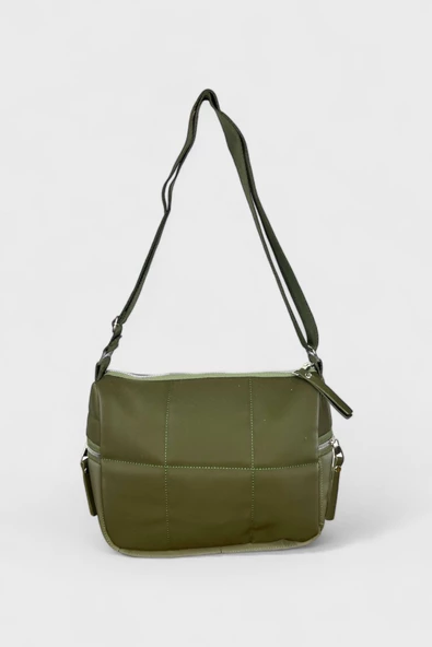 Me-vo Kadın Haki Yeşil Renkli Paraşüt Kumaş Omuz Çantası ürün görseli