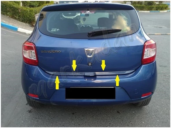 Markadan Dacia Sandero Krom Bagaj Alt Çıta 2012-2020 Paslanmaz Çelik ürün görseli 1