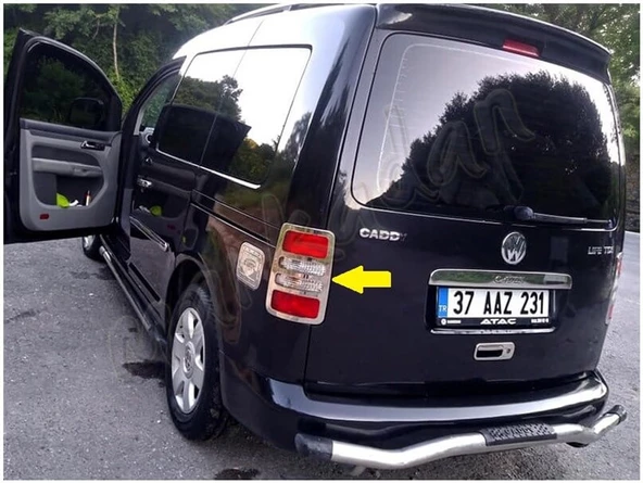 WOC Chrome VW Caddy Krom Stop Çerçevesi 2004-2014 2 Parça Paslanmaz Çelik - 4