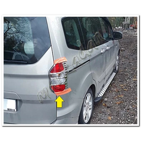 WOC Chrome Ford Tourneo Courier Krom Stop Çerçevesi 2014-2023 2 Parça Abs Krom - 3