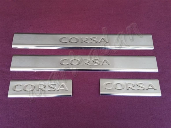 WOC Chrome Opel Corsa D Krom Kapı Eşiği 2006-2015 4 Parça Paslanmaz Çelik