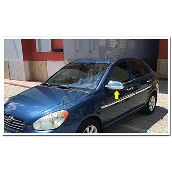 WOC Chrome Hyundai Accent Era Krom Ayna Kapağı 2005-2011 2 Parça Abs Krom - 4
