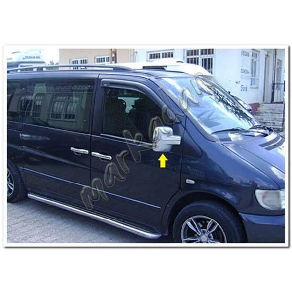 WOC Chrome Mercedes Vito Krom Ayna Kapağı 1996-2003 2 Parça Abs Krom - 3