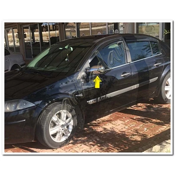 WOC Chrome Renault Megane 2 Krom Ayna Kapağı 2004-2010 2 Parça Abs Krom - 3
