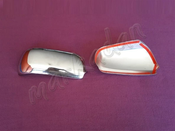 WOC Chrome Skoda Octavia Krom Ayna Kapağı 2000-2004 2 Parça Paslanmaz Çelik - Resim 2