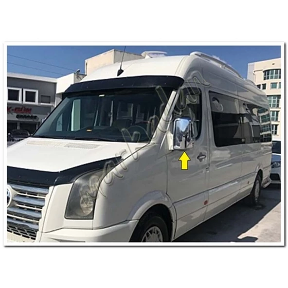 WOC Chrome VW Crafter Krom Ayna Kapağı 2006-2017 2 Parça Abs Krom - 3