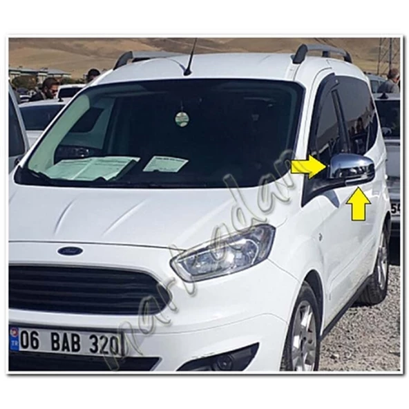 WOC Chrome Ford Tourneo Courier Krom Ayna Kapağı 2014-2017 2 Parça Abs Krom - 3