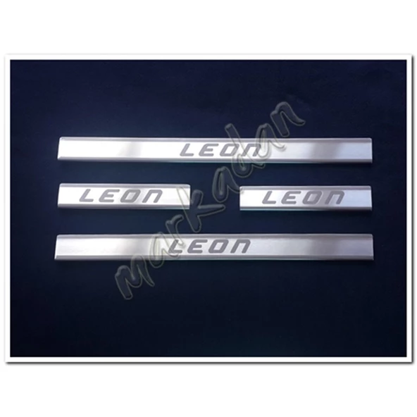 Markadan Seat Leon Krom Kapı Eşiği 2012-2019 4 Parça Paslanmaz Çelik ürün görseli 1