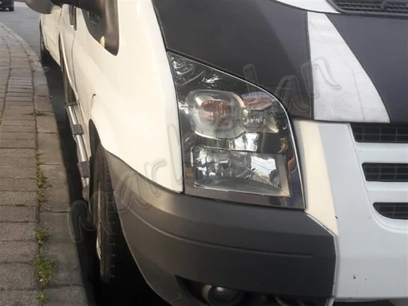 Ford Transit Krom Far Çerçevesi 2007-2013 2 Parça Paslanmaz Çelik - 3