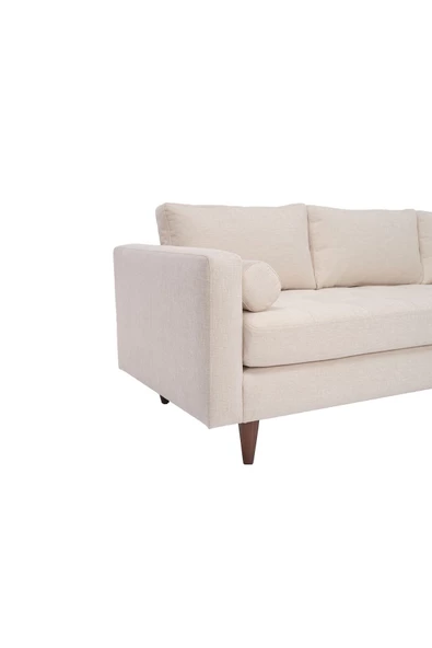 Vipa Home Vipa Minnesota Dayanıklı Modern İskandinav Tasarım Rahat Konforlu Üçlü Koltuk, Krem - 5