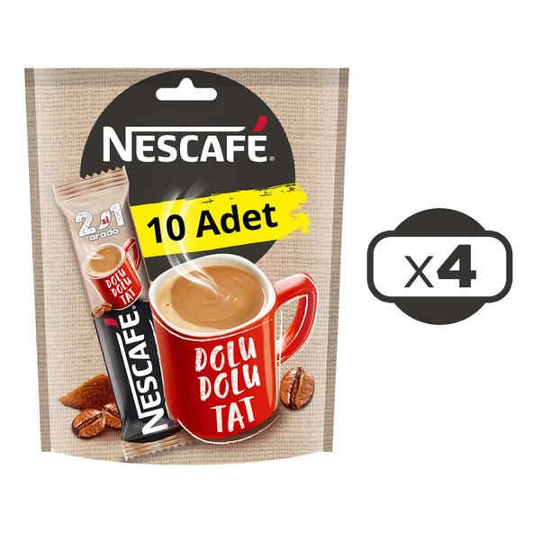 Nescafe 2 si 1 Arada 10'lu Ekonomik Paket X 4 Adet - 2
