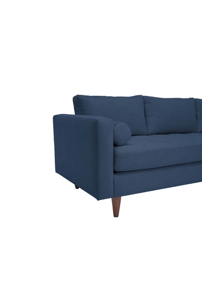 Vipa Home Vipa Minnesota Dayanıklı Modern İskandinav Tasarım Rahat Konforlu Üçlü Koltuk, Lacivert - 5