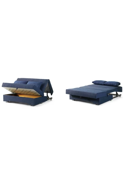 Vipa Home Vipa Madrid İkili Yataklı Olabilen Rahat Fonksiyonel Kanepe, Lacivert (Yatak Ölçüleri: 140x190 cm) - 2