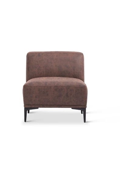 Vipa Home New York Tekli Berjer Koltuk, Harmony, Comfort Plus ,Ofis Salon ve Oturma Odası için Kahverengi - 3