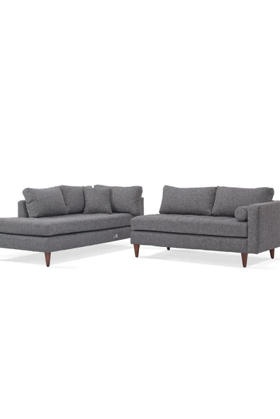 Vipa Home Vipa Minnesota Sol Sabit Oturum R+2 L Köşe Takımı - İskandinav Tasarım, Salon ve Oturma Odası İçin - 3