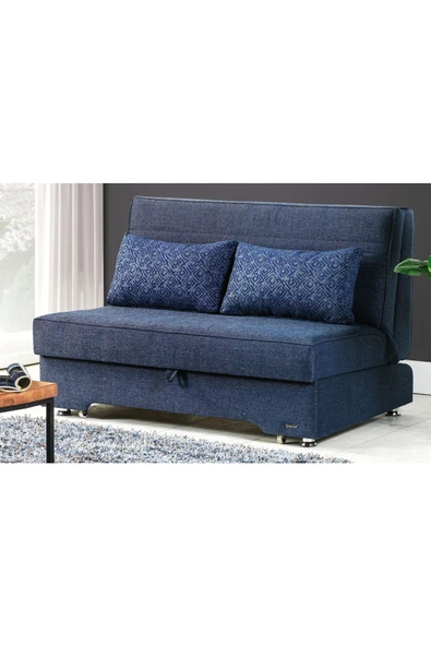 Vipa Home Vipa Madrid İkili Yataklı Olabilen Rahat Fonksiyonel Kanepe, Lacivert (Yatak Ölçüleri: 140x190 cm) - 4