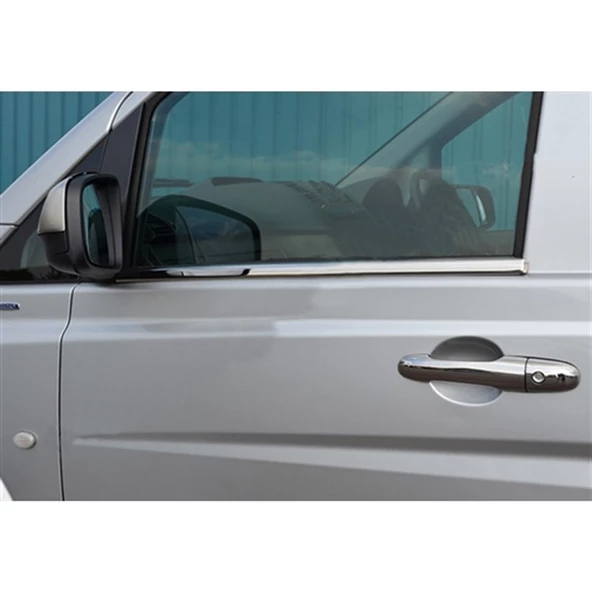 Mercedes Vito Krom Cam Çıtası 2003-2014 2 Parça Paslanmaz Çelik