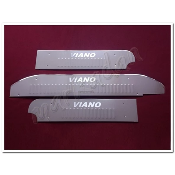 DB Chrome Mercedes Viano Krom Kapı Eşiği 2004-2014 3 Parça P.Çelik ürün görseli 1