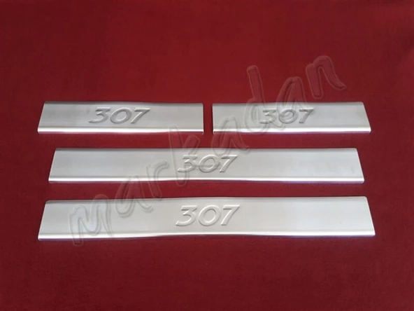 DB Chrome Peugeot 307 Krom Kapı Eşiği 2001-2008 4 Parça P.Çelik
