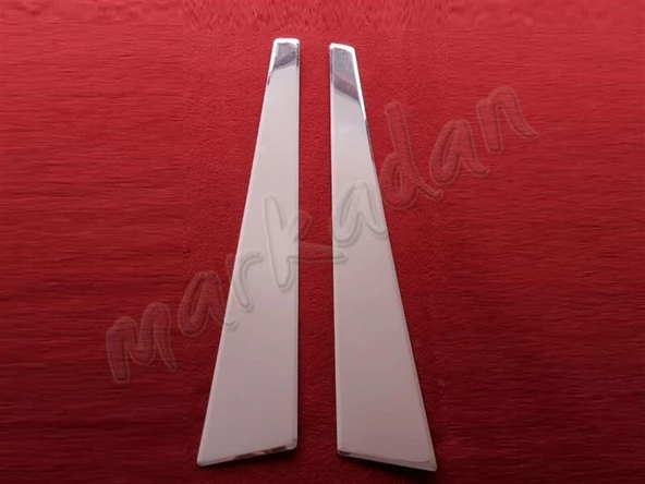 DB Chrome Renault Megane 2 Kapı Direği Nikelajı 2004-2010 2 Parça P.Çelik - Resim 2