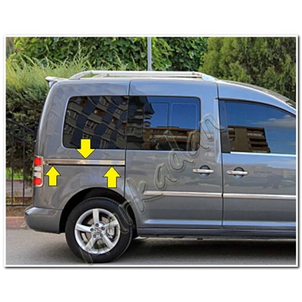 DB Chrome VW Caddy Sürgülü Kapı Çıta Nikelajı 2015-2020 2 Parça P.Çelik - 2