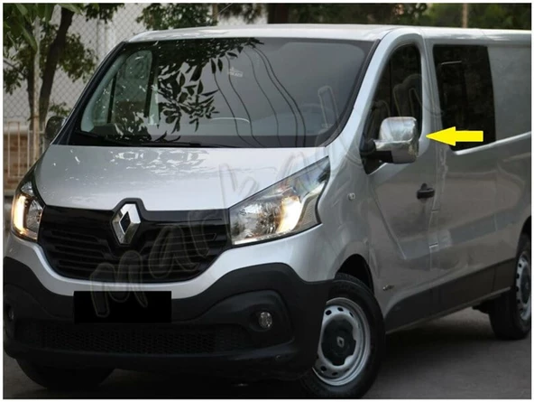 DB Chrome Renault Trafic Krom Ayna Kapağı 2015 Sonrası 2 Parça Abs Krom - 4