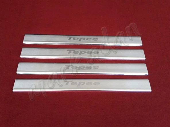 DB Chrome Peugeot Partner Tepee Krom Kapı Eşiği 2008-2018 4 Parça P.Çelik ürün görseli 1