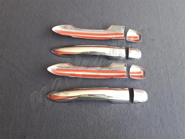 Markadan Renault Megane 2 Krom Kapı Kolu 2004-2010 4 Kapı Paslanmaz Çelik - 2