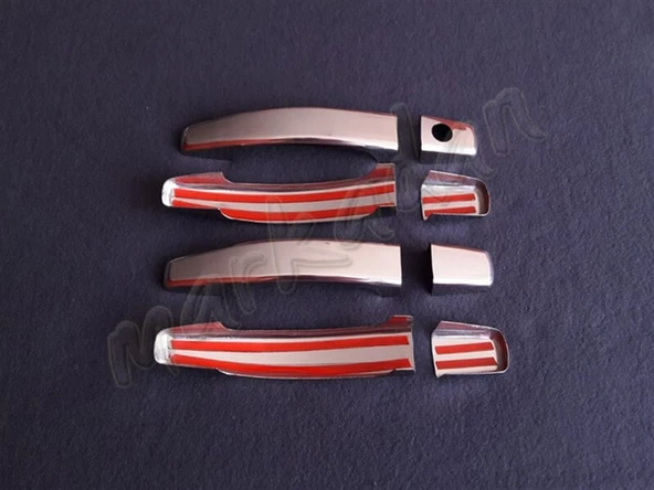 Markadan Opel Zafira Krom Kapı Kolu 2005-2012 4 Kapı Paslanmaz Çelik - 3
