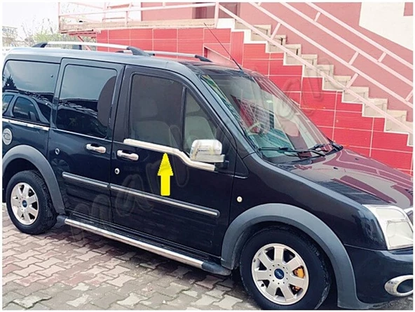 Markadan Ford Connect Krom Cam Çıtası 2002-2014 2 Parça Paslanmaz Çelik - 1