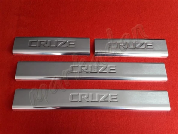 Markadan Chevrolet Cruze Krom Kapı Eşiği 2009-2016 4 Parça Paslanmaz Çelik