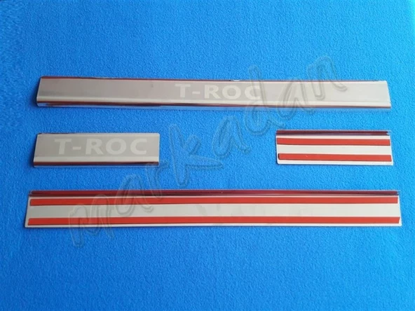 VW T-Roc Krom Kapı Eşiği 2017 Sonrası 4 Parça Paslanmaz Çelik - Resim 2