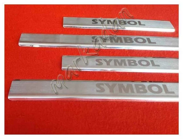 Markadan Renault Symbol Kapı Eşiği 2009-2012 4 Parça Paslanmaz Çelik - Resim 3