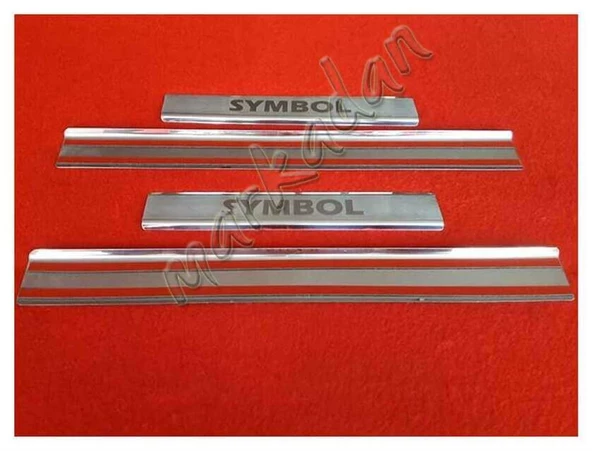 Markadan Renault Symbol Kapı Eşiği 2009-2012 4 Parça Paslanmaz Çelik - Resim 2