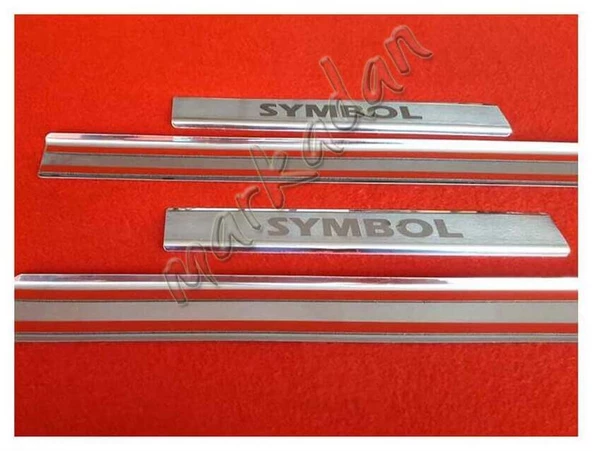 Markadan Renault Symbol Kapı Eşiği 2009-2012 4 Parça Paslanmaz Çelik - Resim 4