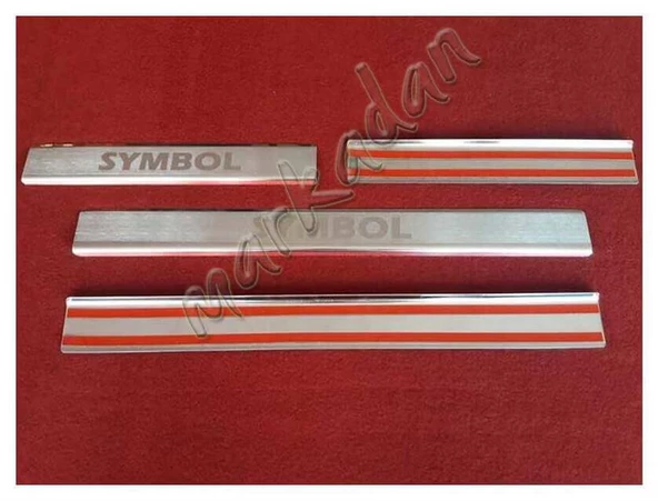 Db Chrome Renault Symbol Kapı Eşiği 2009-2012 4 Parça Paslanmaz Çelik - Resim 4