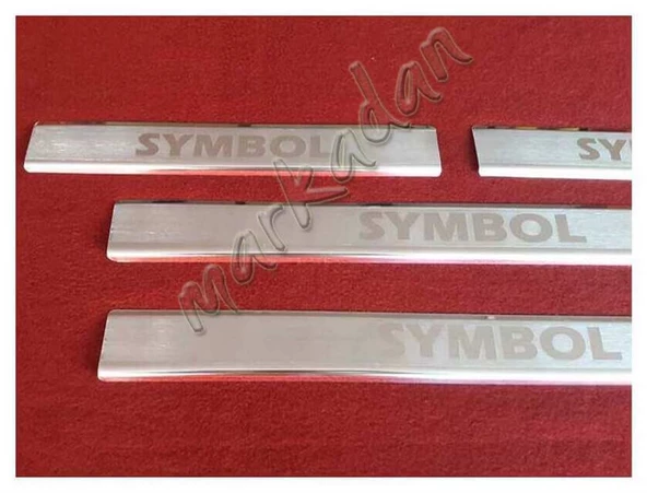 Db Chrome Renault Symbol Kapı Eşiği 2009-2012 4 Parça Paslanmaz Çelik - Resim 2