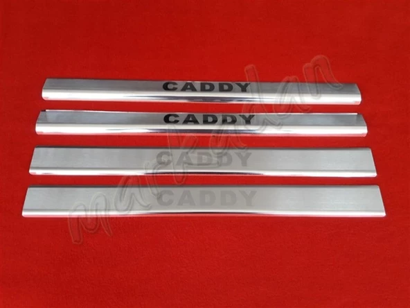 Markadan VW Caddy Krom Kapı Eşiği 2015-2020 4 Parça Paslanmaz Çelik