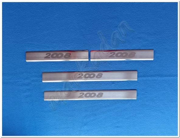Peugeot 2008 Krom Kapı Eşiği Lazer 2020 Sonrası 4 Parça Paslanmaz Çelik ürün görseli 1