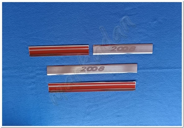 Peugeot 2008 Krom Kapı Eşiği Lazer 2020 Sonrası 4 Parça Paslanmaz Çelik - Resim 2