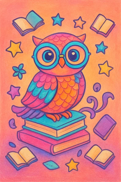 dudu ahşap 25x35 Resimli Tuval Çocuk Boyama Seti- Baykuş-6 renk akrilik boya ve 2 fırça adet fırça - 2