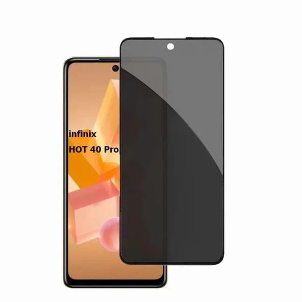 Infinix Hot 40 Pro ile Uyumlu HAYALET(Privacy) Esnek 9H Nano Kırılmayan Ekran Koruyucu