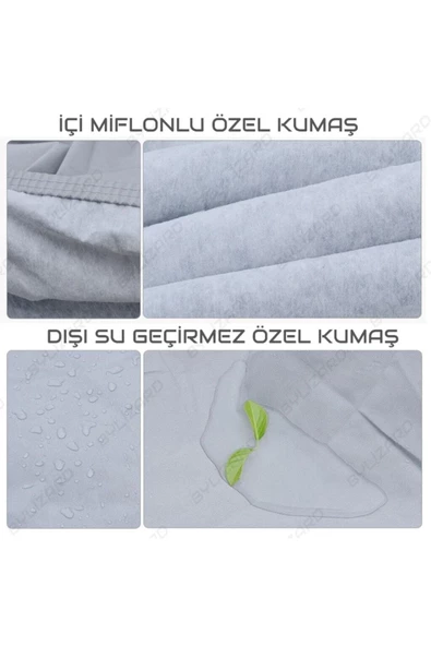 ByLizard Fiat Tofaş Doğan Şahin Uyumlu Lüks Kalite Oto Araba Brandası - Örtüsü - Resim 2