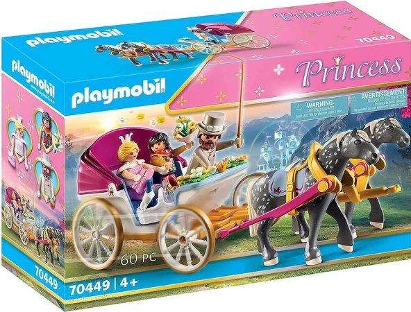 Playmobil 70449 At Arabalı Prenses, prensler ve prensesler için büyülü dünya, eğlenceli, yaratıcı rol yapma, oyun seti,
