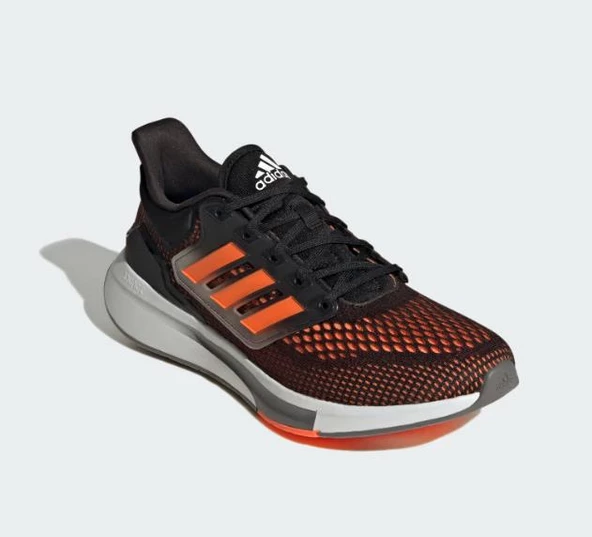 adidas EQ21 Run Erkek Siyah Turuncu Günlük Spor Ayakkabısı GY2193