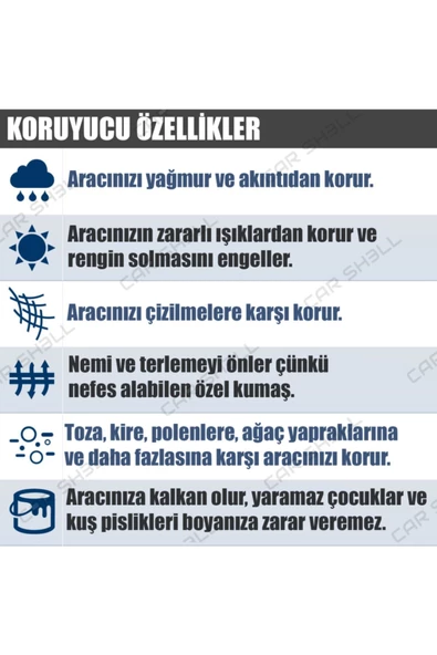 ByLizard Fiat Egea Hb Araba Brandası, Örtüsü, Çadır Miflonlu - Resim 6