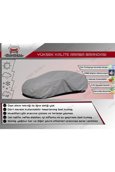 ByLizard Fiat Egea Hb Araba Brandası, Örtüsü, Çadır Miflonlu - Resim 4